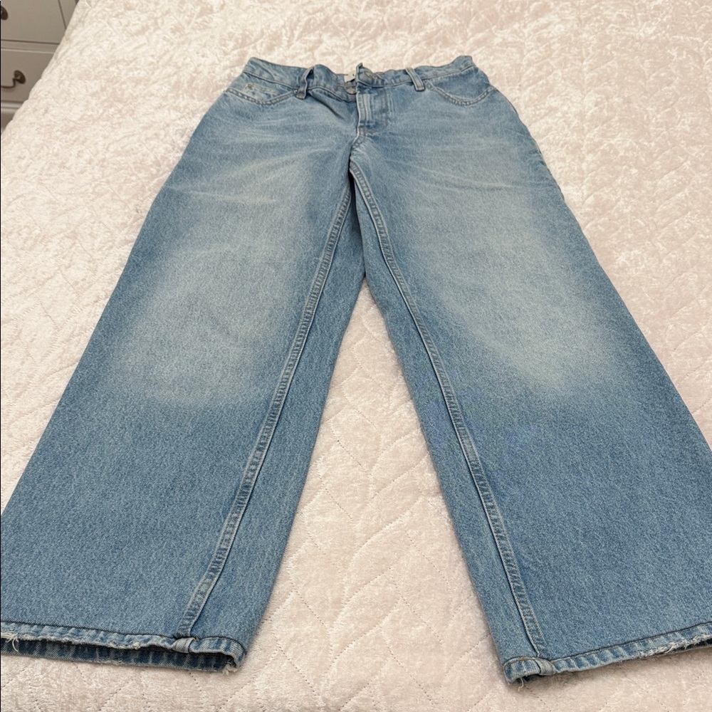 Wide Leg Light Blue Jeans